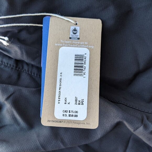 Women's Patagonia Strider pro Running Shorts Size XL 3" Inseam Lightweight NEW - Picture 3 of 4